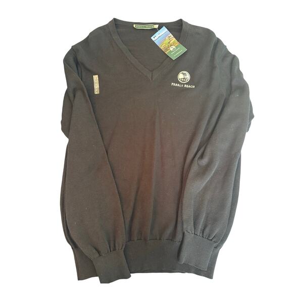 Pebble Beach Other - Pebble Beach ladies Golf V Neck Sweater S/M Black womens Performance Outdoor NEW